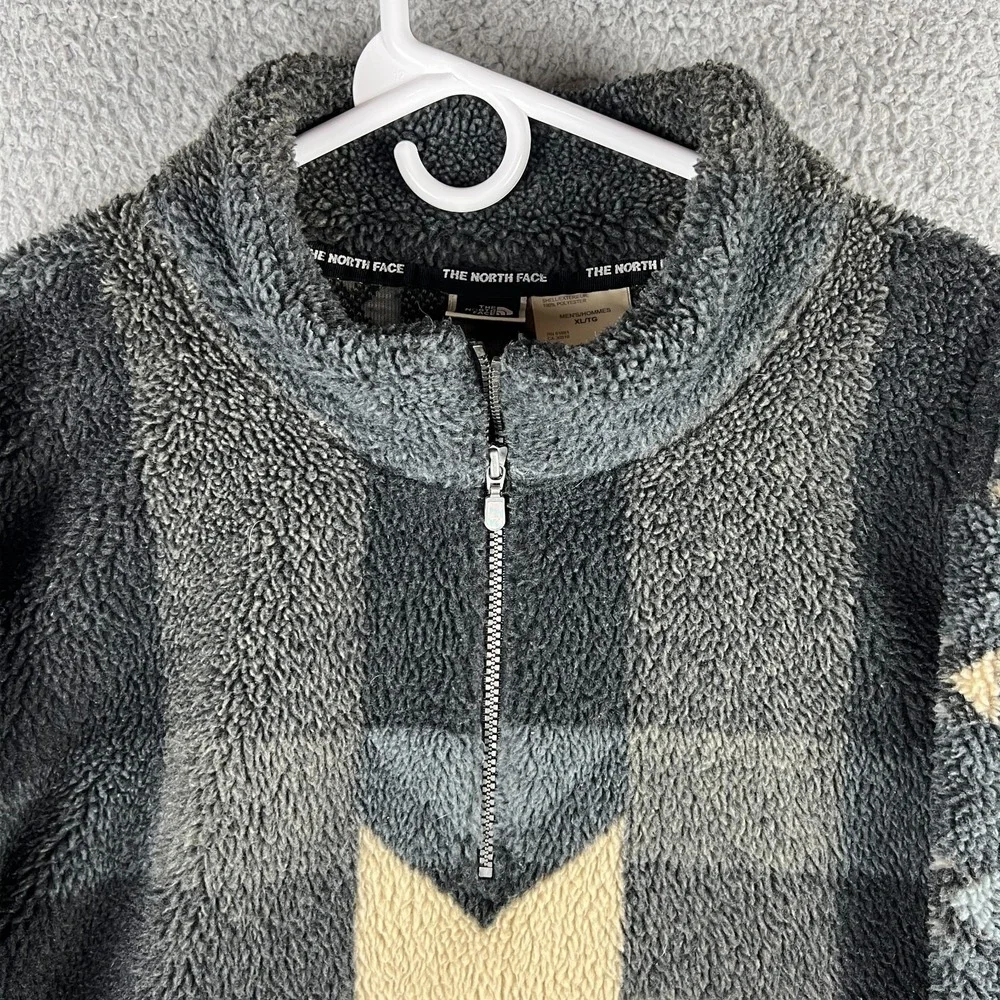 Vintage 90s North Face Snowflake 1/4 Zip Fleece Jacket Mens XL TG Aztec Pullover - Picture 2 of 12